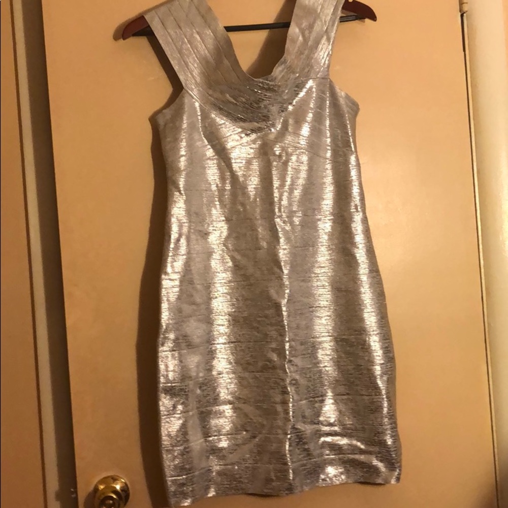 Shiny bodycon Bebe dress size large